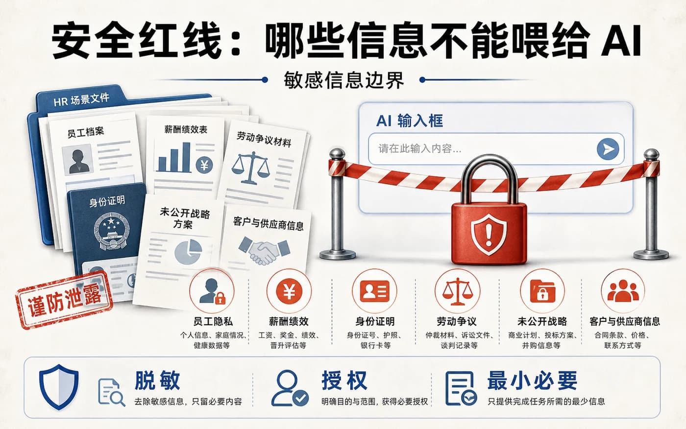 安全红线：哪些信息不能喂给 AI